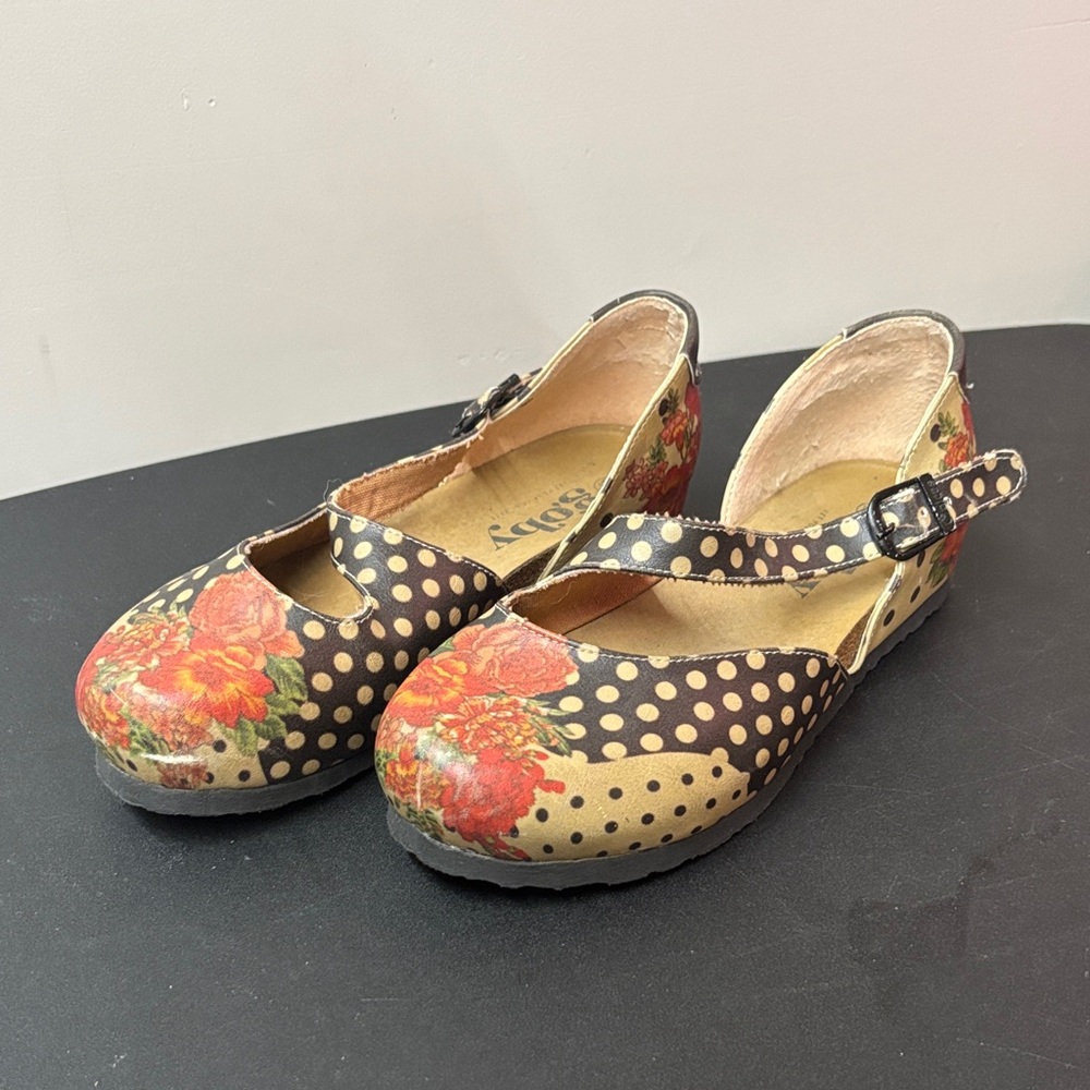 Floral Polka Dot Flats